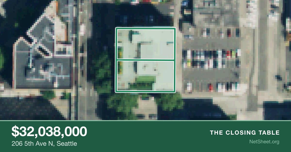 Aerial view of 206 5th Ave N, Seattle