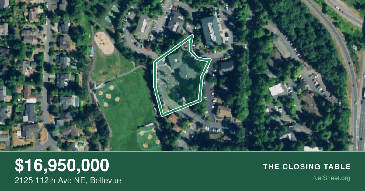 Aerial view of 2125 112th Ave NE, Bellevue
