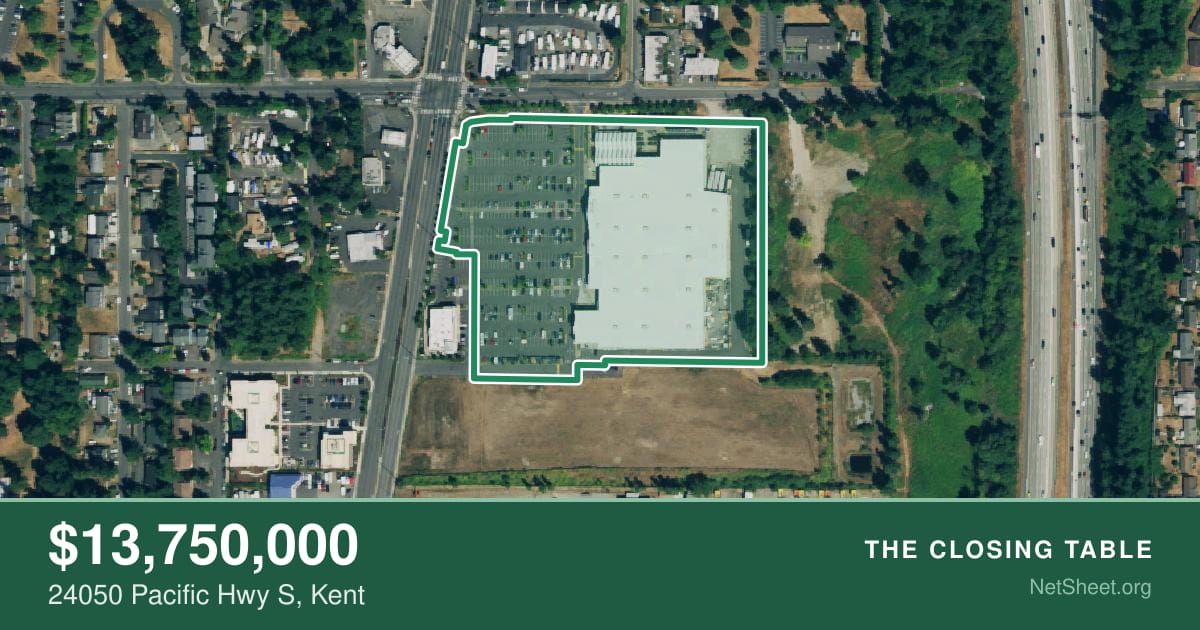 Aerial view of 24050 Pacific Hwy S, Kent