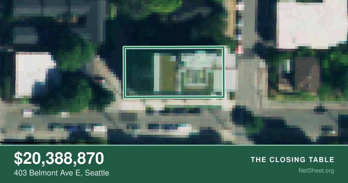 Aerial view of 403 Belmont Ave E, Seattle
