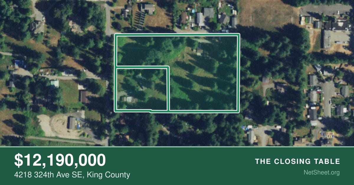 Aerial view of 4218 324th Ave SE, King County