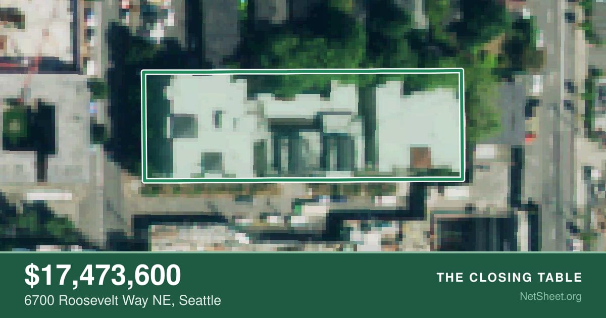 Aerial view of 6700 Roosevelt Way NE, Seattle