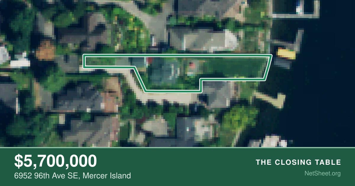 Aerial view of 6952 96th Ave SE, Mercer Island