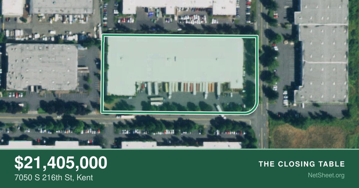 Aerial view of 7050 S 216th St, Kent