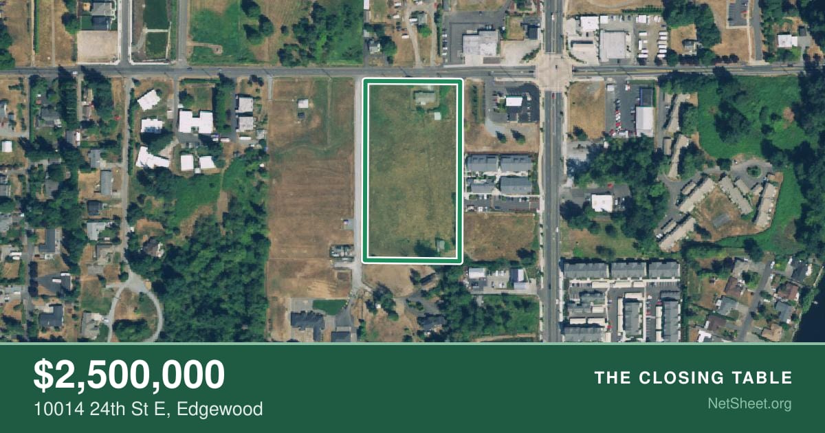 Aerial view of 10014 24th St E, Edgewood