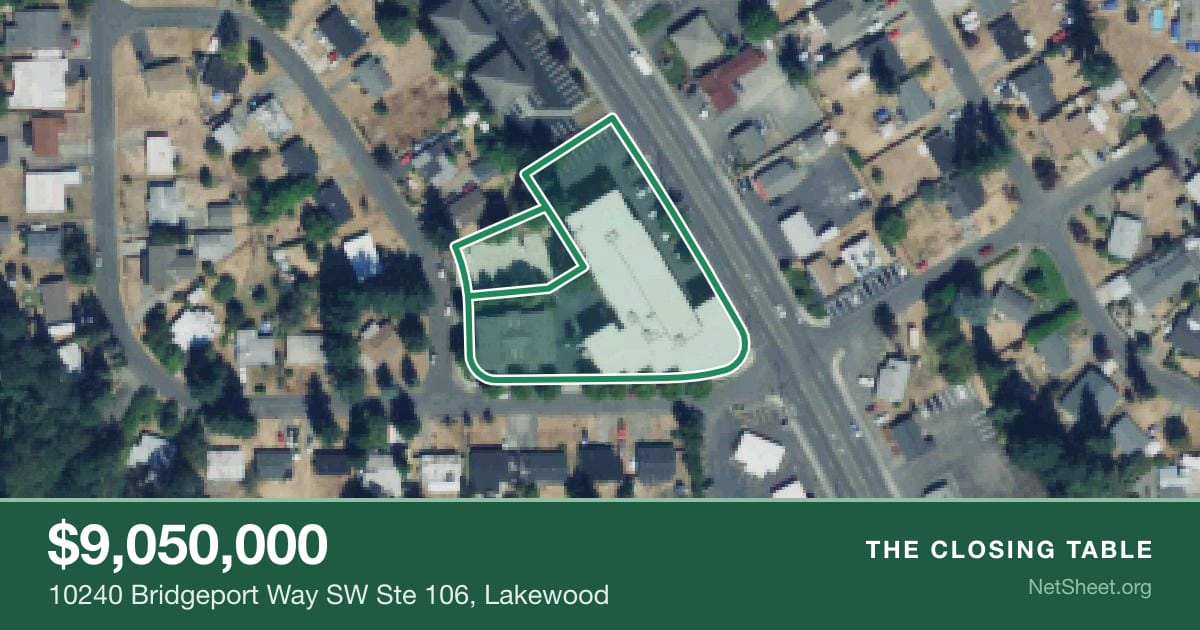 Aerial view of 10240 Bridgeport Way SW Ste 106, Lakewood