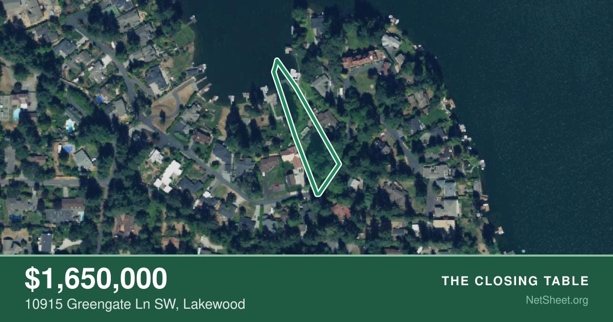 Aerial view of 10915 Greengate Ln SW, Lakewood