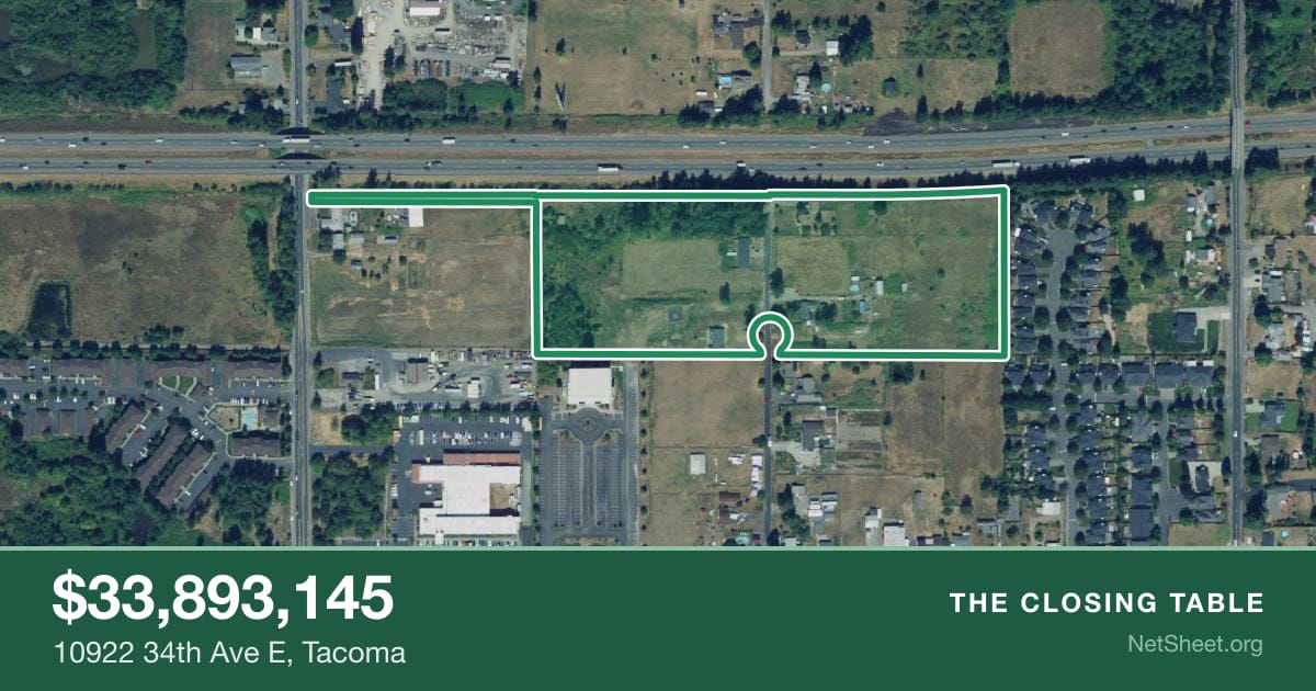 Aerial view of 10922 34th Ave E, Tacoma