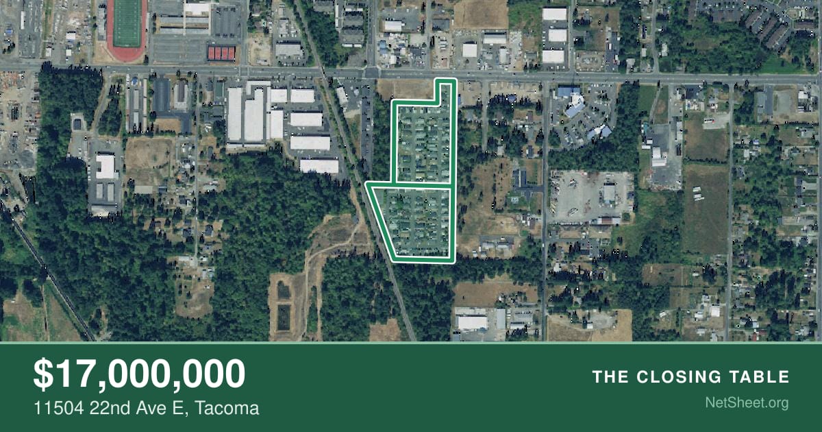 Aerial view of 11504 22nd Ave E, Tacoma