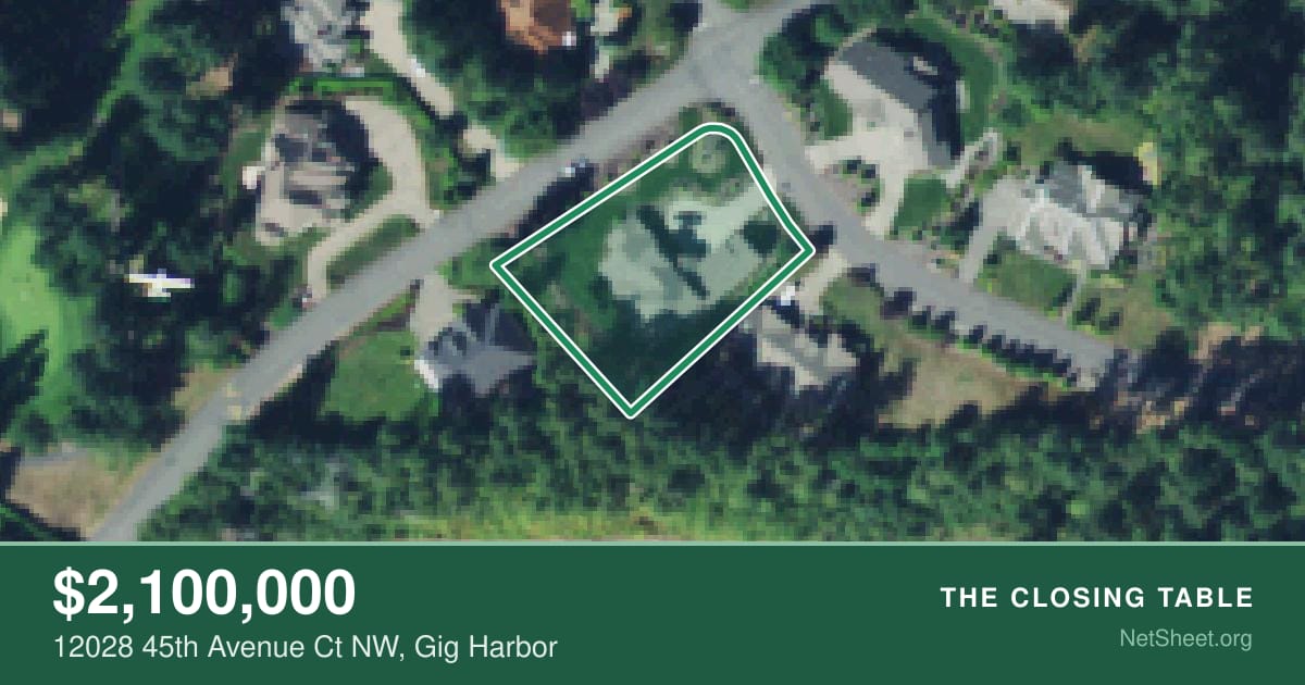 Aerial view of 12028 45th Avenue Ct NW, Gig Harbor