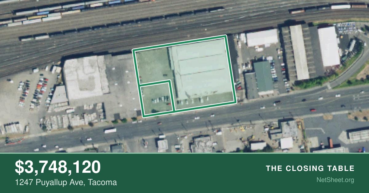 Aerial view of 1247 Puyallup Ave, Tacoma