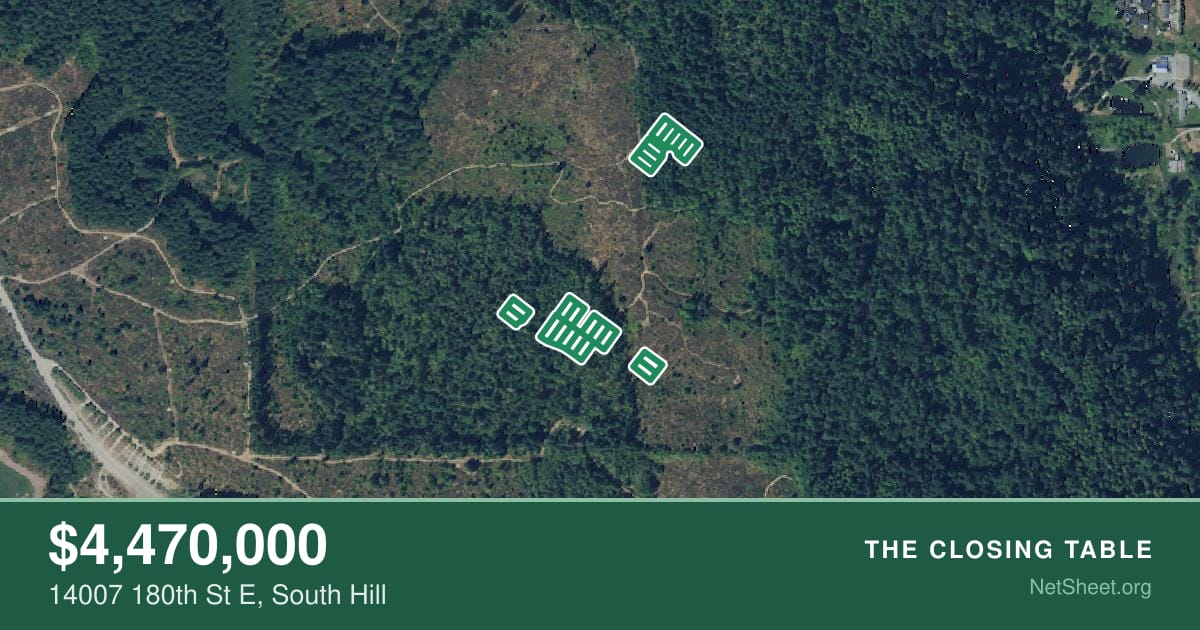 Aerial view of 14007 180th St E, South Hill