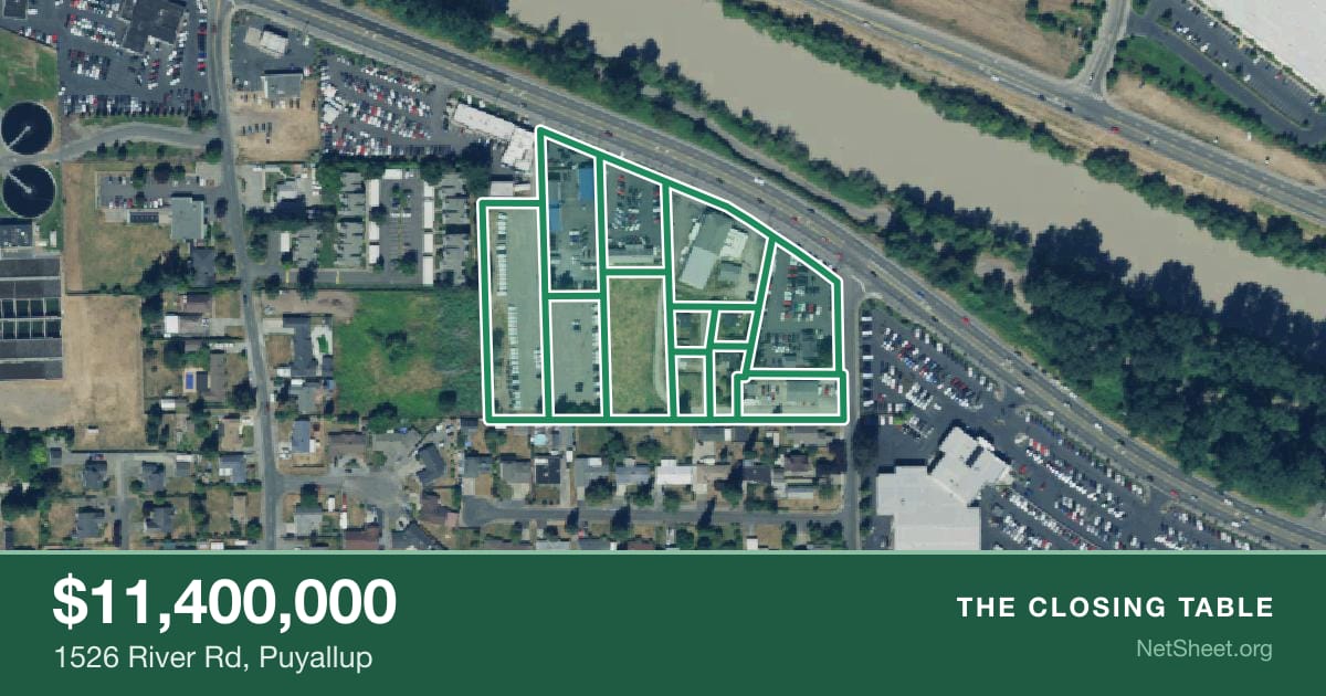 Aerial view of 1526 River Rd, Puyallup