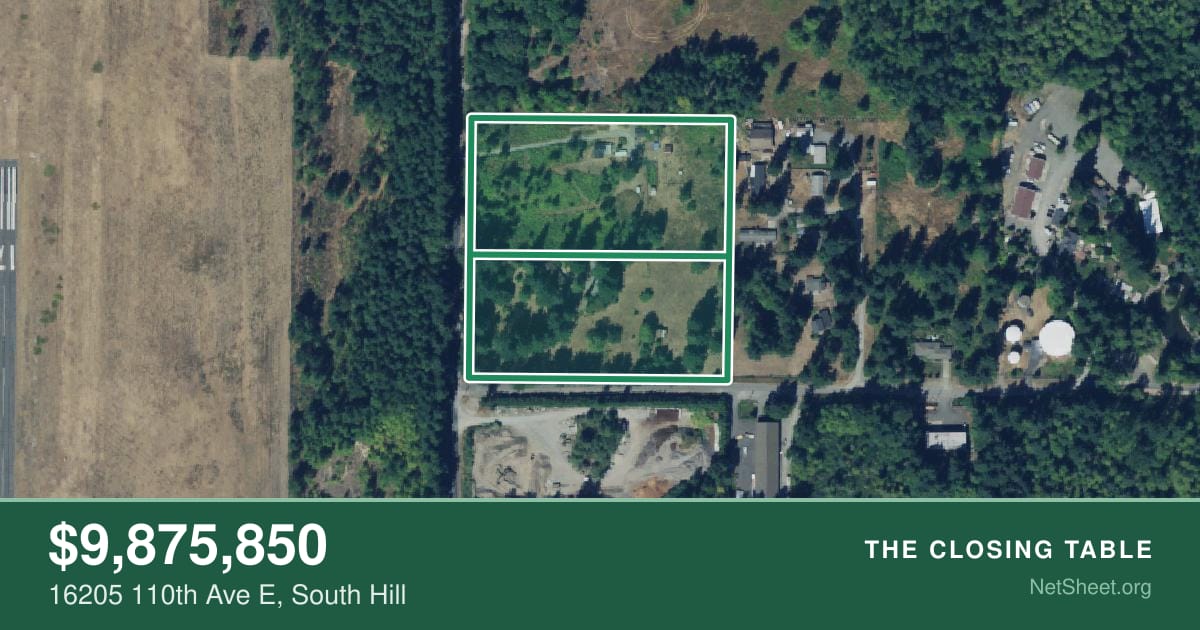Aerial view of 16205 110th Ave E, South Hill