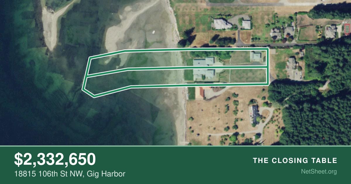 Aerial view of 18815 106th St NW, Gig Harbor