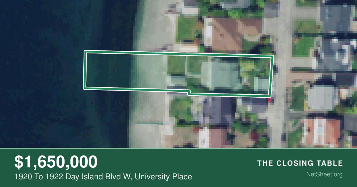 Aerial view of 1920 To 1922 Day Island Blvd W, University Place