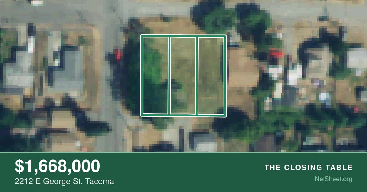 Aerial view of 2212 E George St, Tacoma
