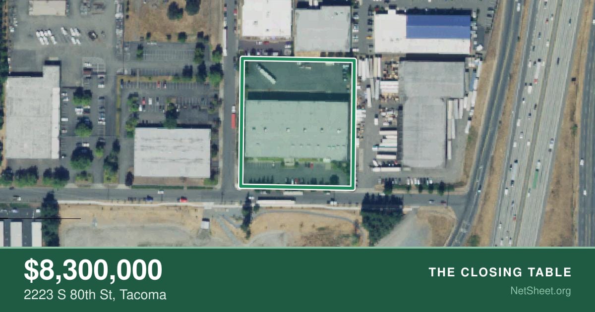 Aerial view of 2223 S 80th St, Tacoma