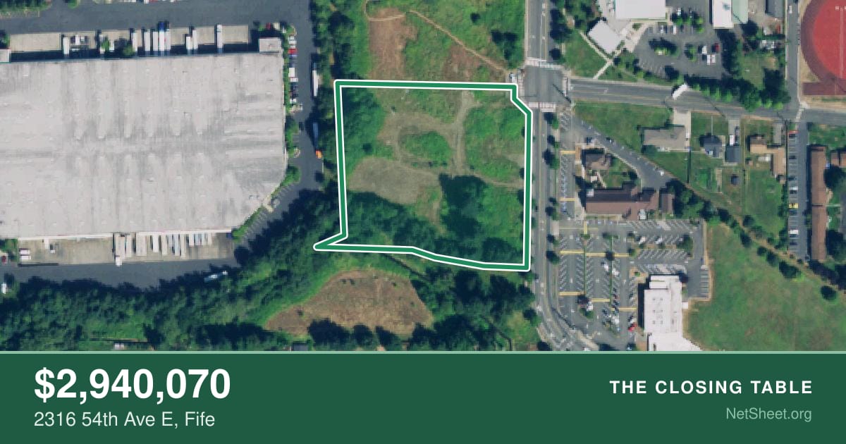 Aerial view of 2316 54th Ave E, Fife