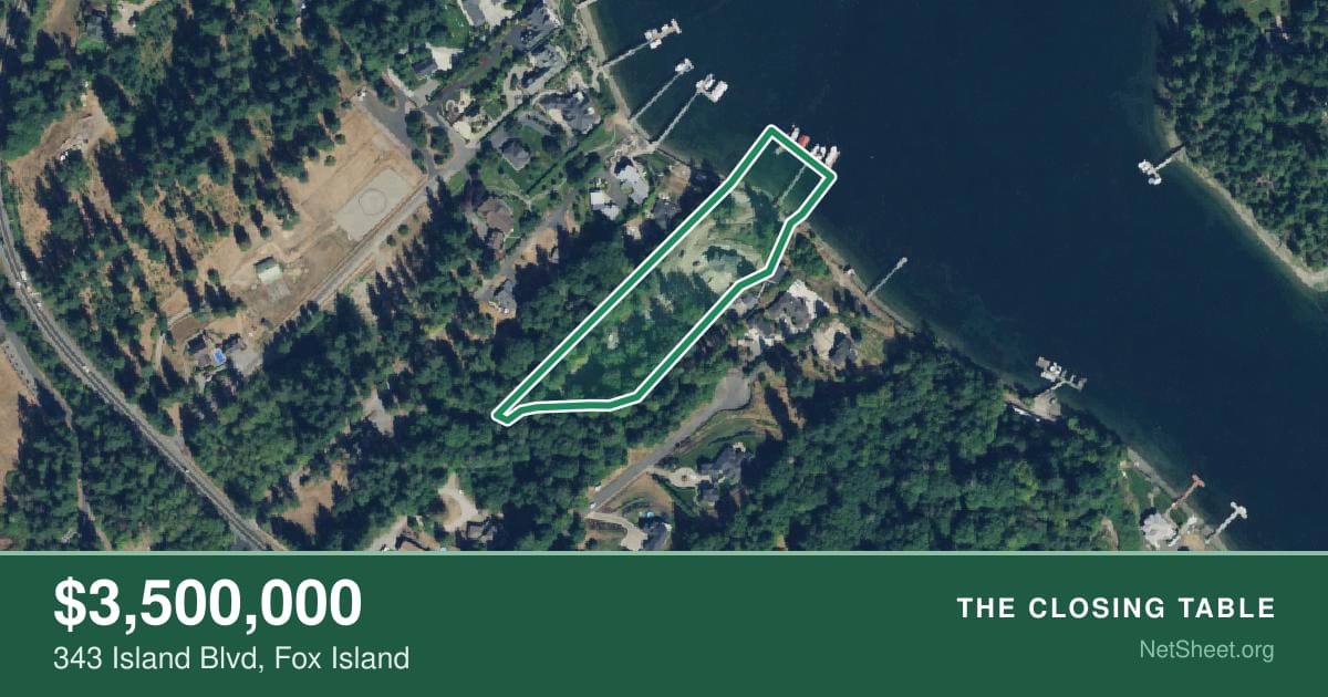 Aerial view of 343 Island Blvd, Fox Island