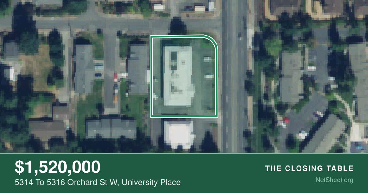 Aerial view of 5314 To 5316 Orchard St W, University Place