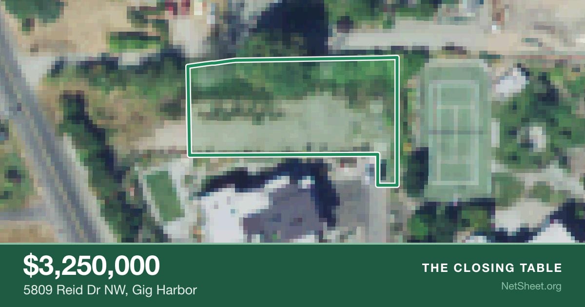 Aerial view of 5809 Reid Dr NW, Gig Harbor
