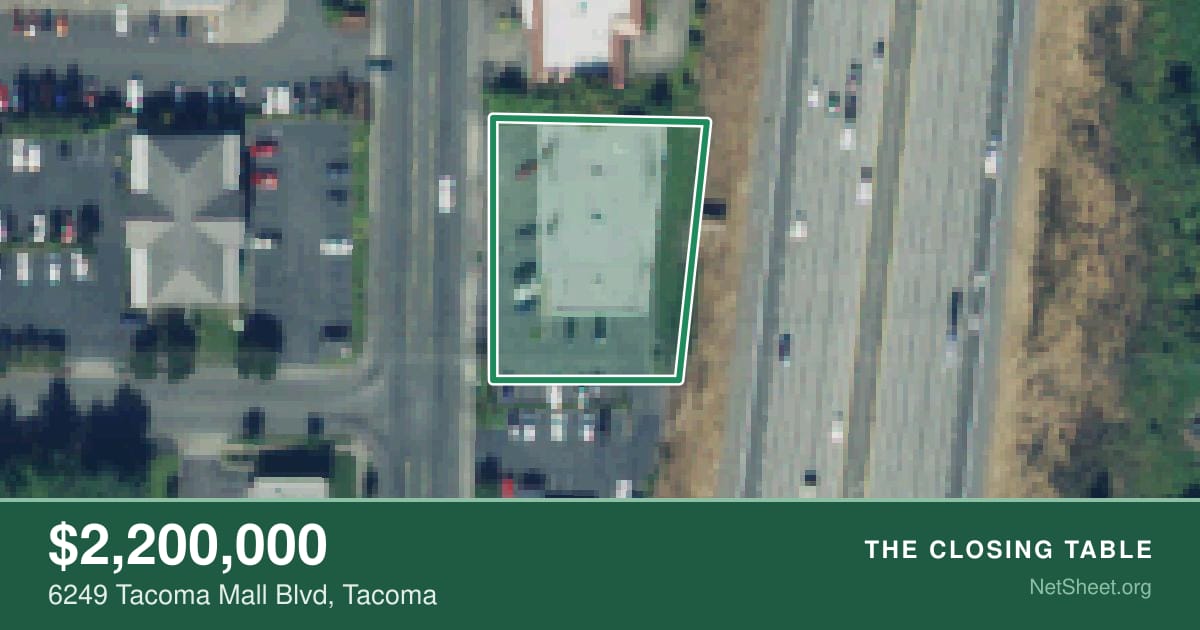 Aerial view of 6249 Tacoma Mall Blvd, Tacoma
