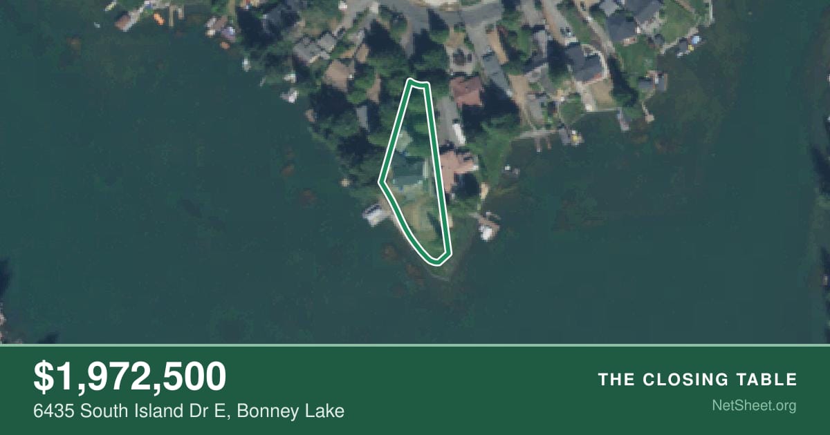 Aerial view of 6435 South Island Dr E, Bonney Lake