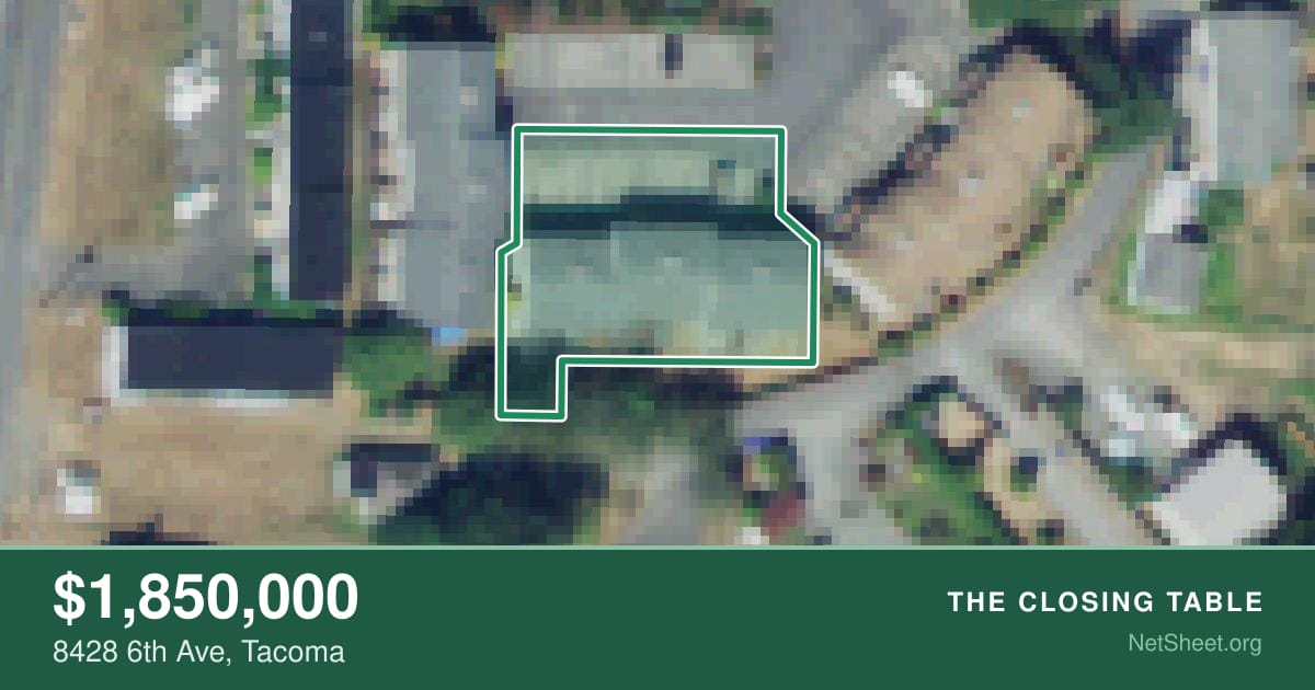 Aerial view of 8428 6th Ave, Tacoma