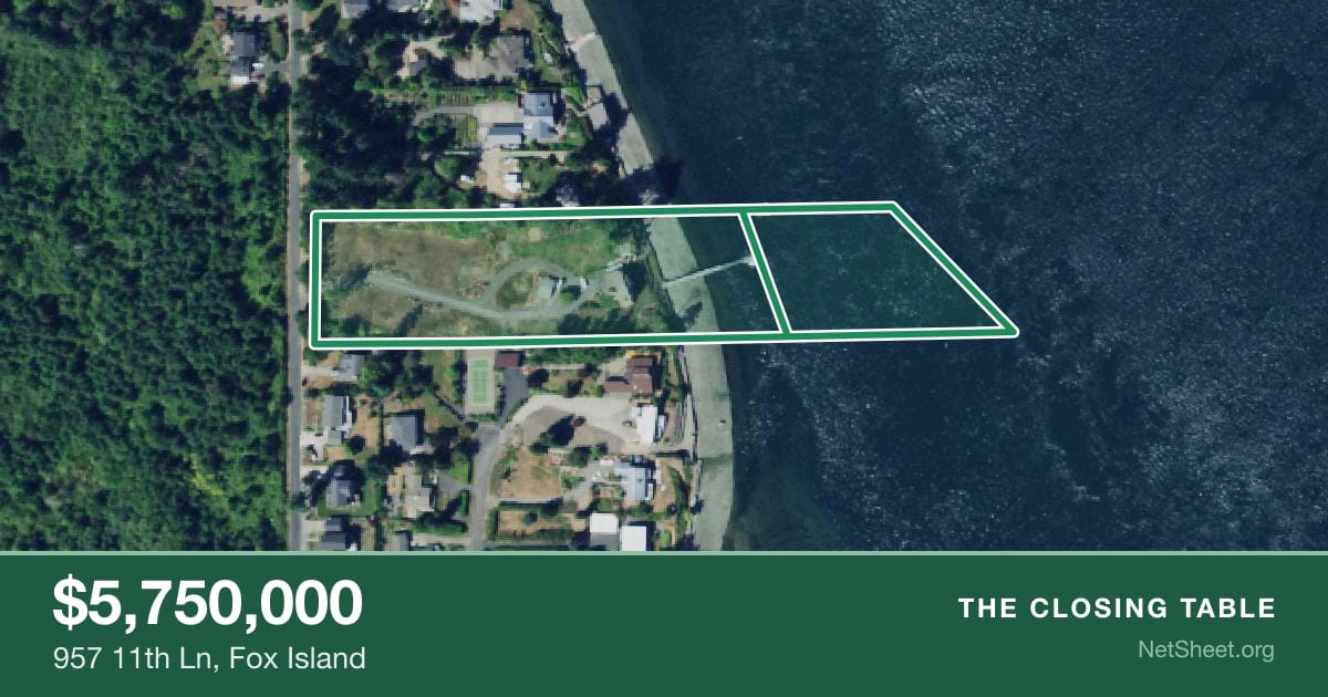 Aerial view of 957 11th Ln, Fox Island